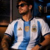 polished 2026 Argentina Home Jersey FANS Version Size M-2XL