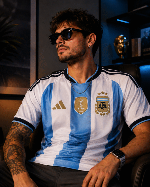 polished 2026 Argentina Home Jersey FANS Version Size M-2XL